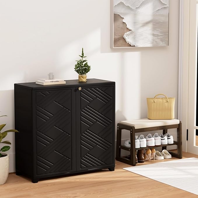 Outdoor Storage Cabinet Waterproof, 60 Gallon Resin Outdoor Storage Shed - Image 6