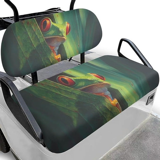 Fashion Print Golf Cart Seat Covers 2 Passenger Golf Cart Backrest Cover Golf Cart Seat Towel Gift for Friends