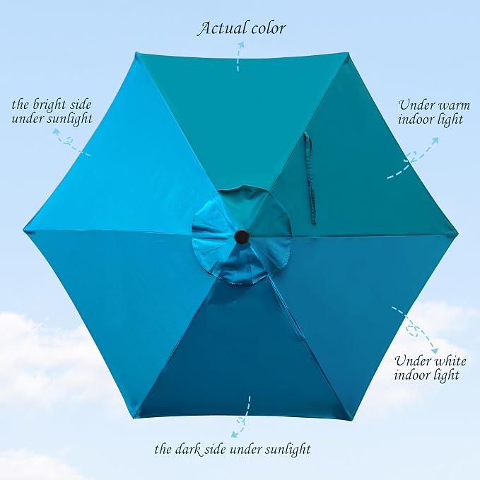 7.5 ft Patio Umbrella, Yard Umbrella, Outdoor Market Umbrella - Image 2