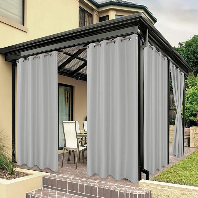 BONZER Outdoor Curtains for Patio Water Resistant Heavy Privacy | Light by Bonzer