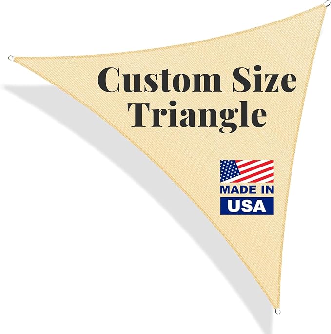 Shade&Beyond Shade Sail 14'X14'X14' Triangle Light Grey Breathable UV Block - Image 3