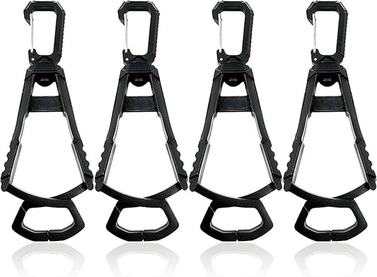 4Pcs Glove Clips for Work Glove Holders, Powerful Bite Glove Holder for Belt and Pants, Prevent Loss and Free Hands Glove Clip, Improve Work Efficiency and Safety, for Construction Gloves, Helmets