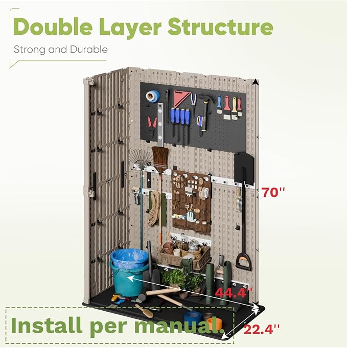 Devoko Outdoor Storage Cabinet 50 Cu Ft - Image 2