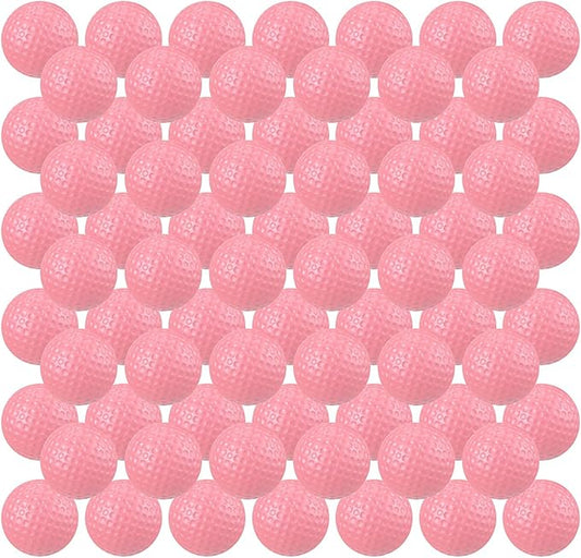 Junkin 80 Pcs Foam Golf Balls Rubber Practice Balls Realistic Feel and Flight Sport Training for Indoor or Outdoor Backyard Golf Training