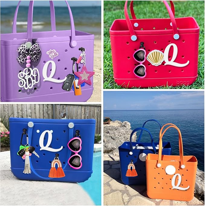 Mity rain Letter Charms for Bogg Bag，Alphabet Lettering Accessories Charms Compatible with Bogg Bag Original All Models, Insert Decorative Letter for Handbag Beach Tote Bag Q