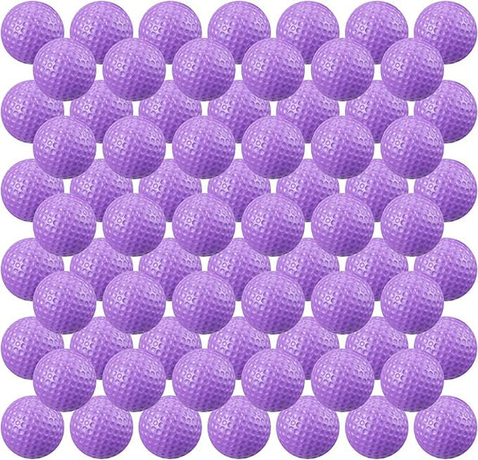 Junkin 80 Pcs Foam Golf Balls Rubber Practice Balls Realistic Feel and Flight Sport Training for Indoor or Outdoor Backyard Golf Training