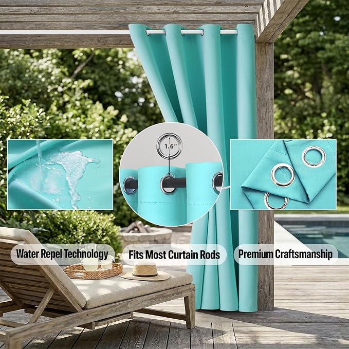 Waterproof Outdoor Curtain W52 x L84 - Image 5