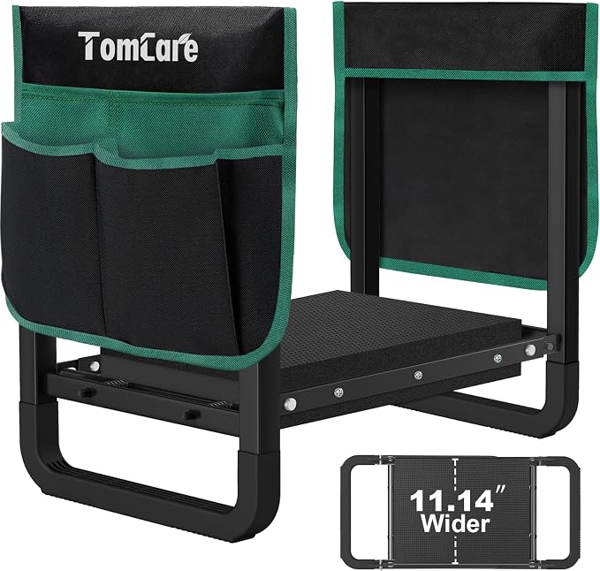 TomCare Garden Kneeler and Seat, 11.14" Kneeling Pad Sturdy Garden Bench | by TomCare