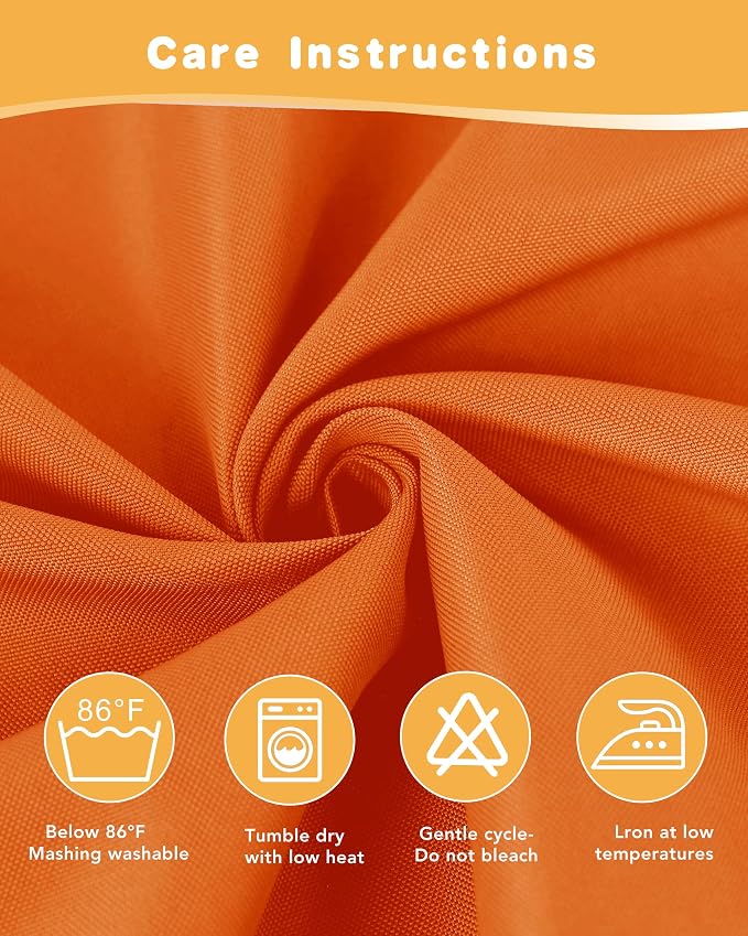 Outdoor Curtains for Patio Waterproof 4 Pcs 54x84 Inch Mecca Orange | Poolside - Image 5