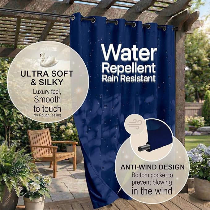 Outdoor Indoor Curtains W84 x L108 - Image 4