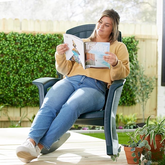Rockaway Heavy Duty All Weather Rocking Chair, 4 Pack | Polyethylene Outdoor - Image 8