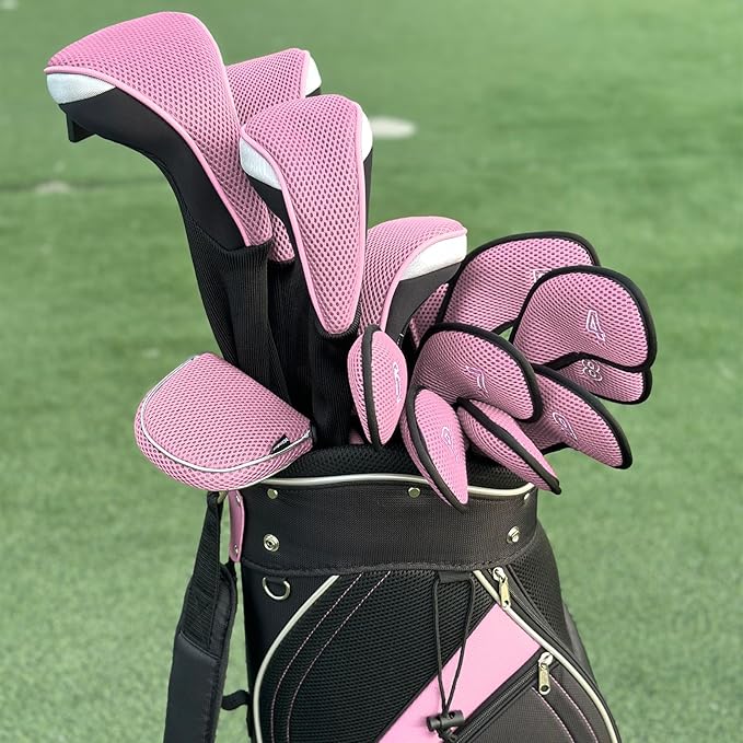 Andux 4pcs/Pack Long Neck Golf Hybrid Club Head Covers Dial No. Tag CTMT-02