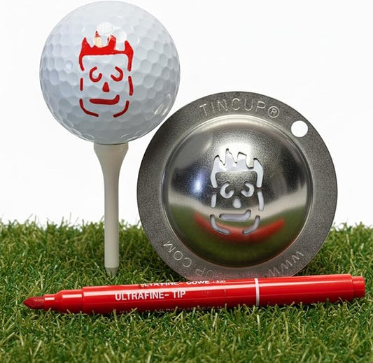 Tin Cup Golf Ball Marker Stencil - Premium Personalization Tool for Golfers - Custom Design Ball Marker - Golf Accessories Gift for Men and Women- Made in The USA
