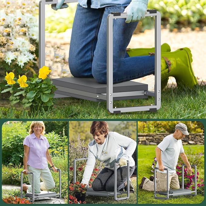 Garden Kneeler and Seat, 10.2" Wider Heavy Duty Thick - Image 6