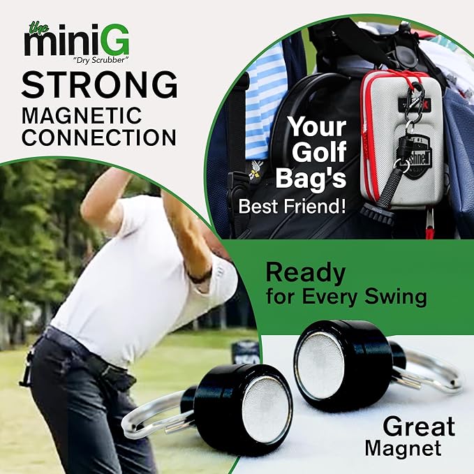 Grooveit Pink Mini Golf Brush The MiniG 'Dry Scrubber' Features A Detachable Magnet, Heavy-Duty Nylon Bristles, and 3-Yr Warranty - Used On All Professional Golf Tours - Golf Accessory of 2023