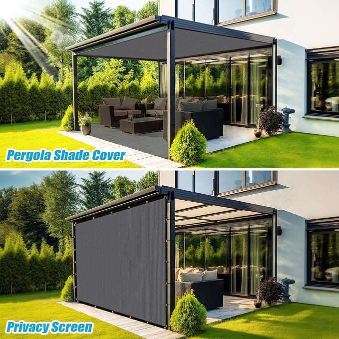 Amagenix 90% Shade Fabric 11'X 14' Gray Sun Shade Cloth - Image 5