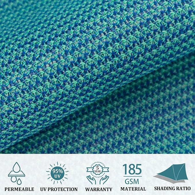 Shade&Beyond 10'x26' Sun Shade Sail Canopy Rectangle, UV Block Breathable - Image 3