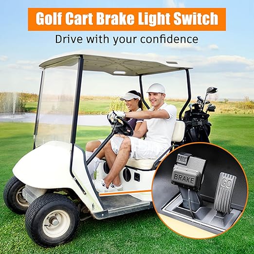 Golf Cart Brake Light Switch Brake Pad Switch Pedal Mount for Club Car EZGO Yamaha Golf Carts