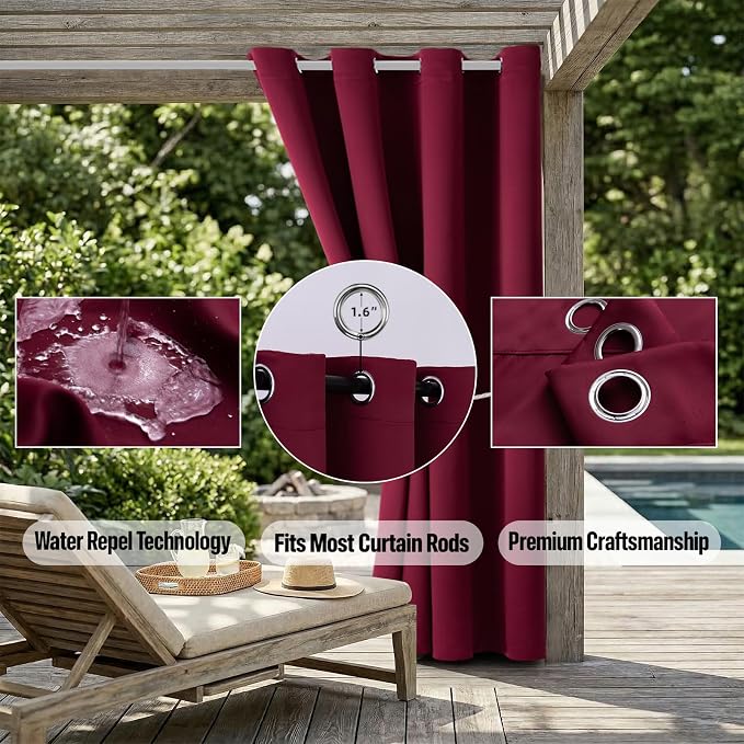 Waterproof Outdoor Curtain W105 x L84 - Image 5