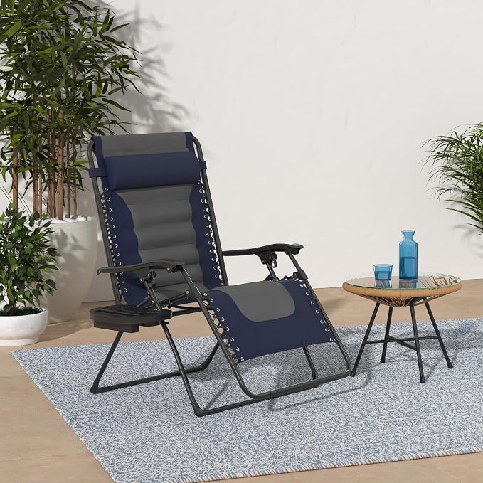 Best Choice Products Oversized Padded Zero Gravity Chair, Folding Outdoor Patio - Image 2