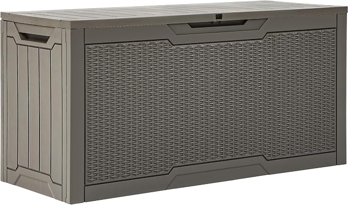 YITAHOME 80 Gallon Outdoor Storage Box | Large Water Resistant Resin Deck Box by YITAHOME