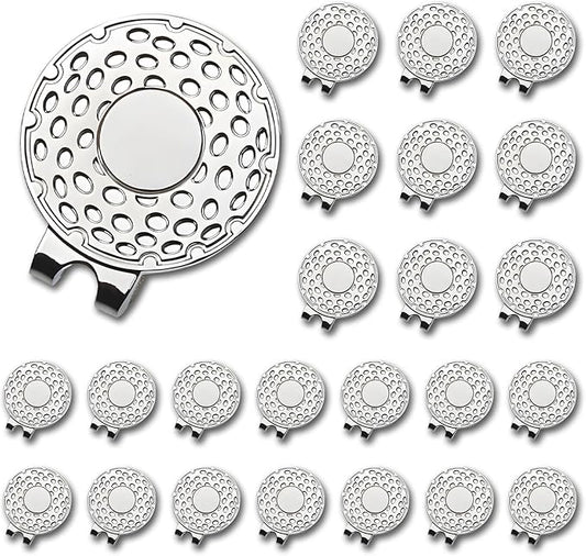 24 PCS Magnetic Golf Hat Clips Ball Marker Holder for Golf Gloves Hats Bags Caps Visor Belt