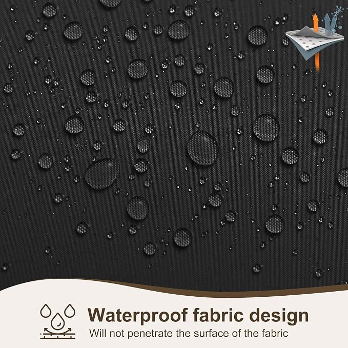 Outdoor Curtains for Patio Waterproof Rod Pocket 6 Pcs 54x108 Inch Black | - Image 5