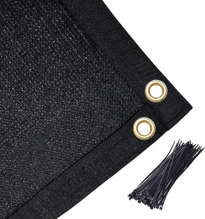 Amagenix 90% Shade Fabric 18'X 21' Black Sun Shade Cloth - Image 6