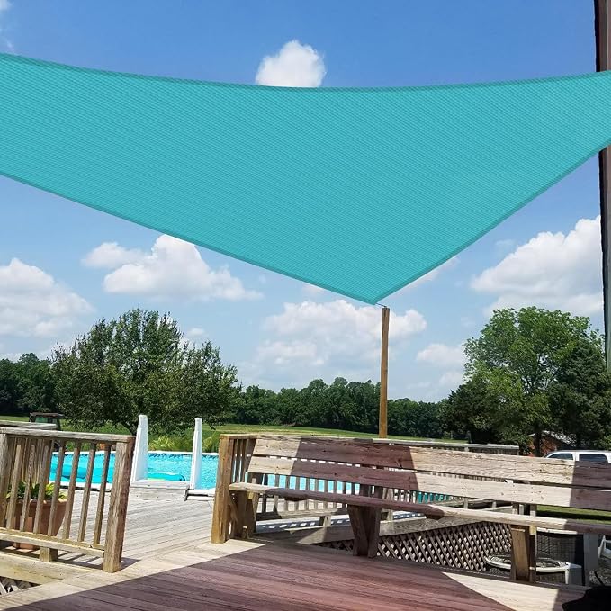 Windscreen4less 10' x 10' x 10' Sun Shade Sail Triangle Outdoor Canopy Cover UV - Image 6