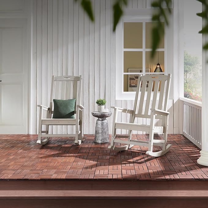 Oversized Outdoor Rocking Chair, HDPE Porch Rocker | High Back Rocking Chairs - Image 5