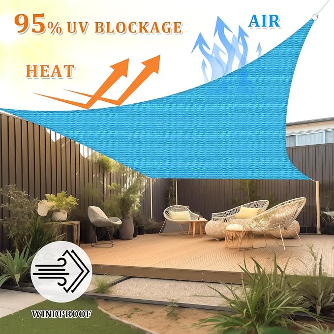 Shade&Beyond 10'x11' Sun Shade Sail Canopy Rectangle, UV Block Breathable - Image 2