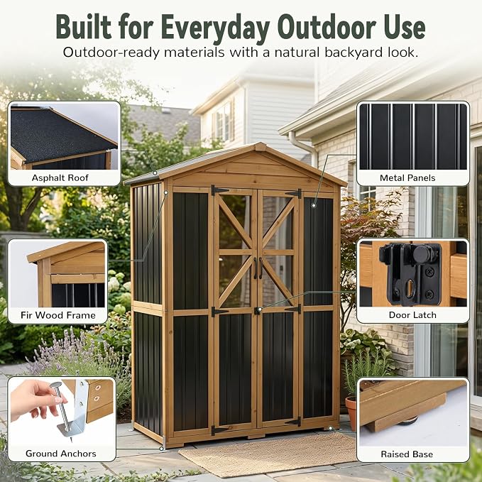 Ketive Outdoor Storage Cabinet, 72-Inch Tall, - Image 5