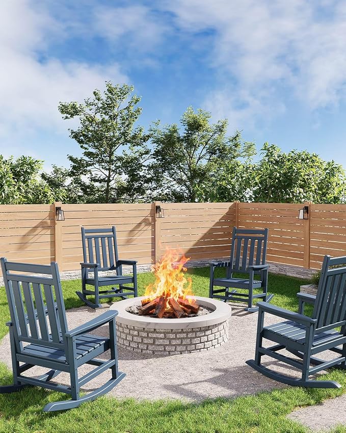 HDPE Rocking Chair Outdoor Set of 2 - Image 9
