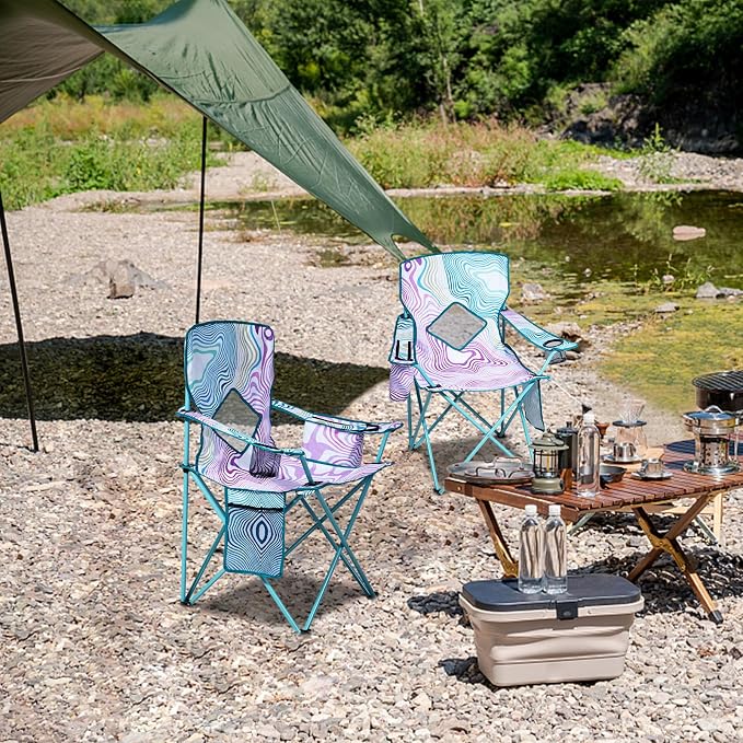 Nazhura 2 Pack Outdoor Camping Chairs Folding/Foldable/Portable - Image 5