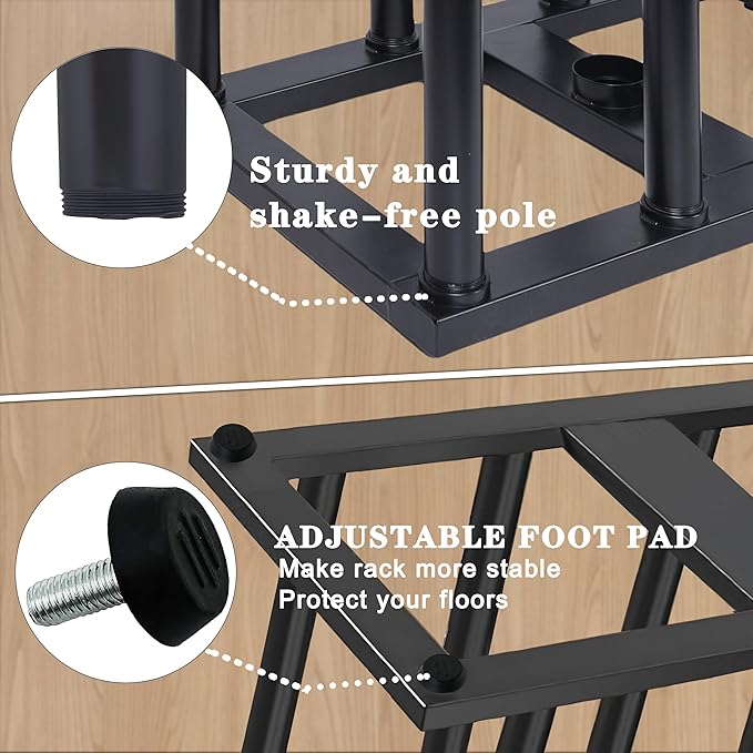 Boot Rack Organizer Tall Boots Boot Storage Free Standing Shoe Racks Black Metal for Dorm Room, Closet, Entryway, Bedroom for 4 Pairs With Multifunctional Portable Dryer 600W(54.2 * 50 * 30)