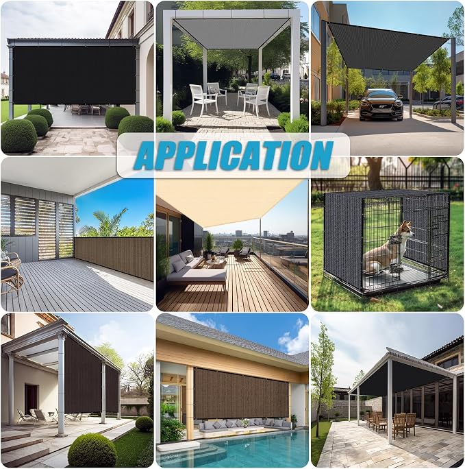 Amagenix 90% Shade Fabric 12'X 13' Gray Sun Shade Cloth - Image 7