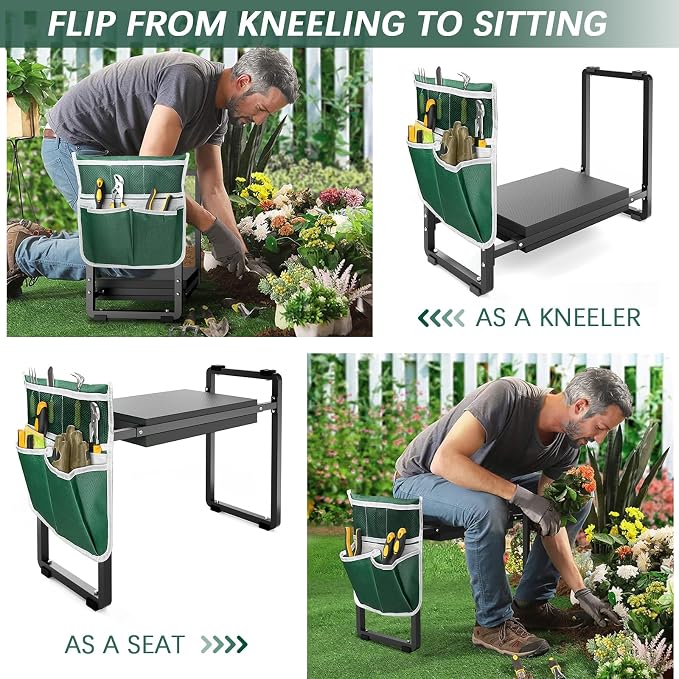 Garden Kneeler and Seat, 10.2" Wider Heavy Duty Thick - Image 5