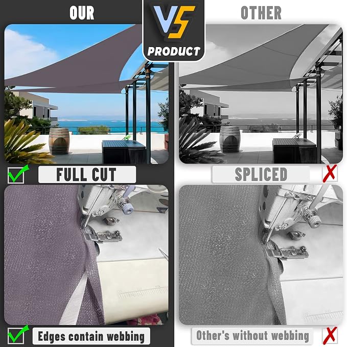 LOVE STORY Custom Size 10' x 20' x 22.4' Sun Shade Sail - Image 7