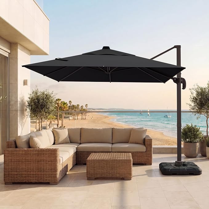10x10 FT Patio Cantilever Umbrella by VEGOND
