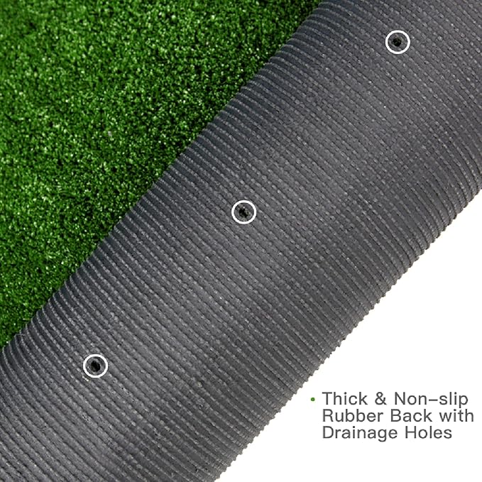Artificial Grass Turf, 11ft x 19ft (209 ft²) Indoor Outdoor Fake Astroturf Rug Carpet Mat for Balcony Decor Backyard Patio Backdrop Fence Wall Decorations Dogs