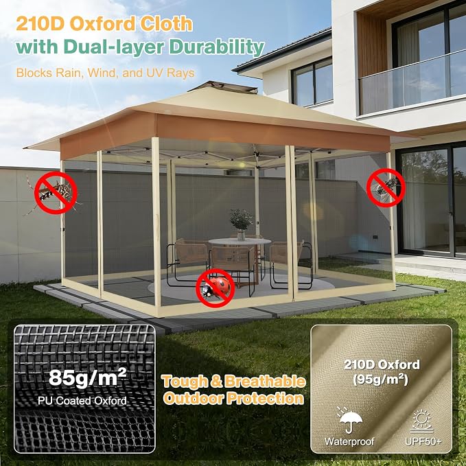 COBIZI 10x15 Pop up Canopy Gazebos on Clearance-Canopy Tent - Image 6