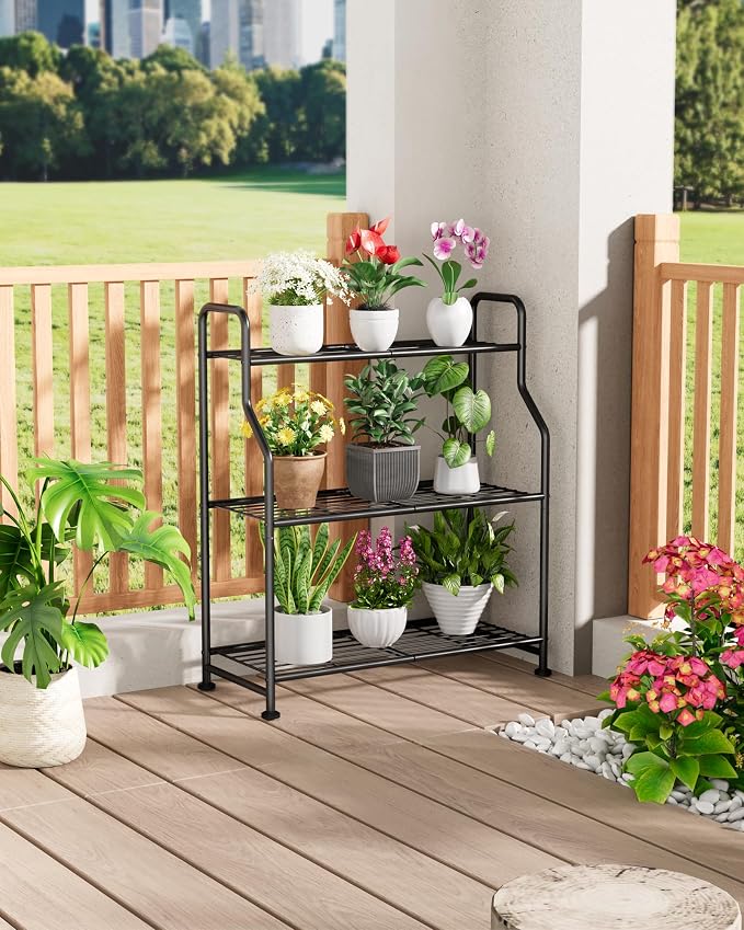 Kitsure 3-Tier Plant Stand Indoor & Outdoor, or Garden, Plant Shelves - Image 5