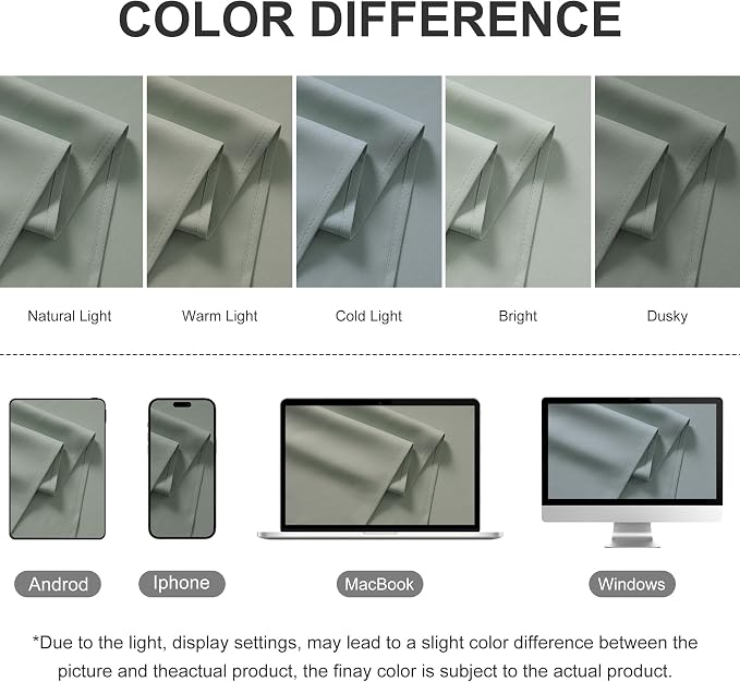 RYB HOME Outdoor Curtains for Patio Waterproof Privacy Thermal Insulated | - Image 9