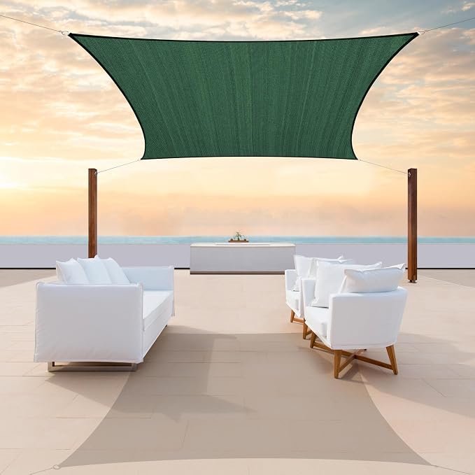 Colourtree CTAPR1220 Custom Size 6' x 20' Green Sun Shade Sail Canopy UV Block by ColourTree