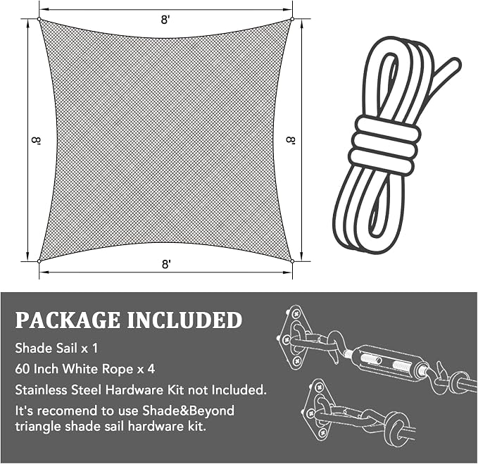 Shade&Beyond 16'x28' Sun Shade Sail Canopy Rectangle, UV Block Breathable - Image 7
