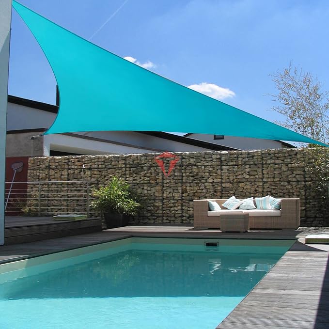 Patio Paradise 24' x 24' x 24' Sun Shade Sail Triangle Canopy Shade Cloth - Image 5