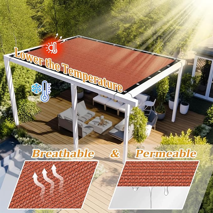 Shade&Beyond Customized Size 12' X 12' Shade Cloth - Image 2
