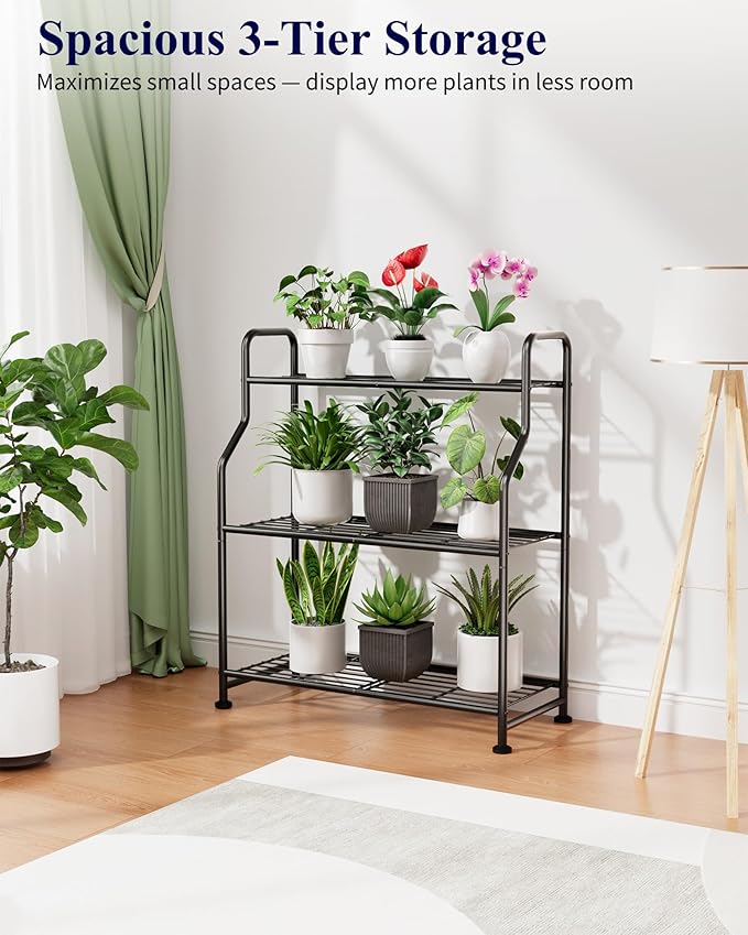Kitsure 3-Tier Plant Stand Indoor & Outdoor, or Garden, Plant Shelves - Image 2