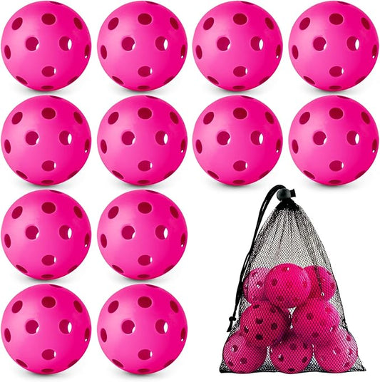 Coopay 12/50/100 Pack Baseball Practice Balls Plastic Training Balls Lightweight Hollow Softballs with a Drawstring Bag for Hitting, Baseball Training Indoor Outdoor Use