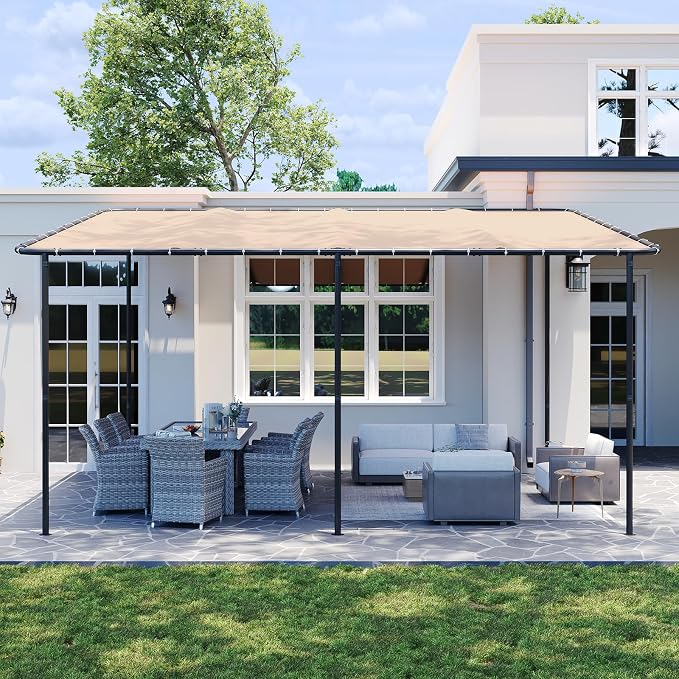 16x12 Lean to Pergola Outdoor Gazebo - Image 2